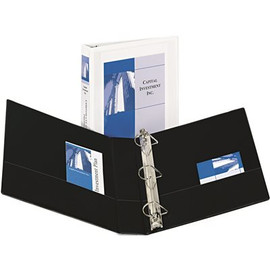 Avery Dennison AVERY DURABLE SLANT EASY INSERT RING VIEW BINDERS, 1-1/2" CAPACITY, BLACK