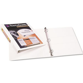 Avery Dennison AVERY TOUCHGUARD ANTIMICROBIAL VIEW BINDER WITH 1-INCH SLANT RINGS, WHITE