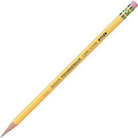 Ticonderoga HB #2 Woodcase Pencil, Yellow Barrel/Black Lead (12-Pack)