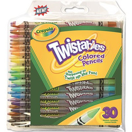 Crayola CRAYOLA TWISTABLES COLORED PENCILS, NONTOXIC, 30 ASSORTED COLORS/PACK