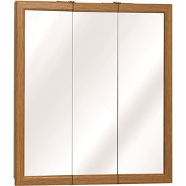 K Series 24 in. Classic Oak Triview Medicine Cabinet