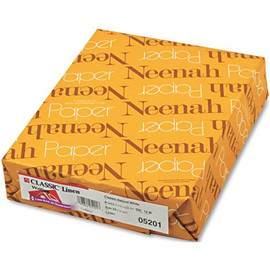NEENAH PAPER CLASSIC LINEN WRITING PAPER, 24 LBS., 8-1/2 X 11, CLASSIC NATURAL WHITE, 500/RM