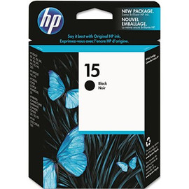 HP 15 Original Inkjet Ink Cartridge, Black