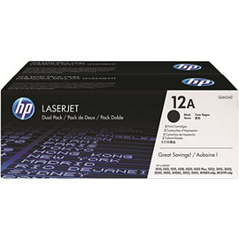 HP 12A Original Laser Toner Cartridge, Black (2-Pack)