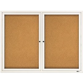 Quartet 36 in. x 48 in. Bulletin Board with Natural Cork Surface and Silver (1-Each)