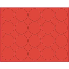 Bi-Silque Visual Communication Products Inc INTERCHANGEABLE MAGNETIC CHARACTERS, CIRCLES, RED, 3/4 IN. DIA., 20 PER PACK