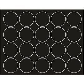 Bi-Silque Visual Communication Products Inc INTERCHANGEABLE MAGNETIC CHARACTERS, CIRCLES, BLACK, 3/4 IN. DIA., 20 PER PACK