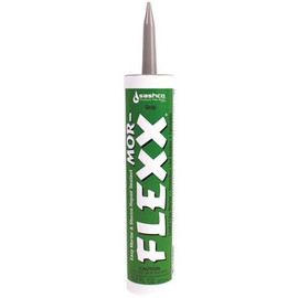 SASHCO MOR-FLEXX ACRYLIC LATEX CAULK, FLEXIBLE, 10.5 OZ., GRAY