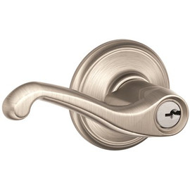 Schlage FLAIR ENTRY LEVERSET SATIN NICKEL