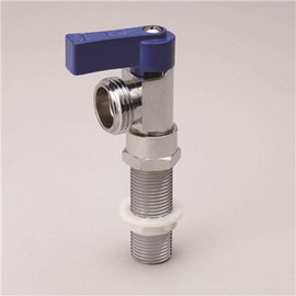 Mueller Global 1/2-in MIP x SWT Chrome-plated Brass Blue Handle Washing Machine Valve Mueller Global 1/2-in MIP x SWT Chrome-plated Brass Blue Handle Washing Machine Valve