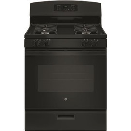 GE 30 in. 4.8 cu. ft. Free-Standing Gas Range in Black