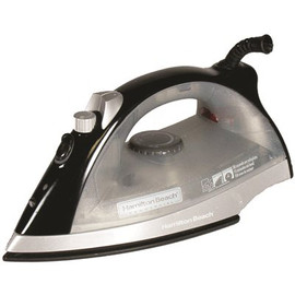 Hamilton Beach NON-STICK HOSPITALITY CLOTHES IRON, BLACK, 15-MINUTE AUTO SHUT-OFF, 120 VOLTS, 1,200 WATTS