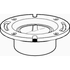 Water-Tite Flush-Tite 86130 PVC Standard Pattern Closet Flange with Knockout, Fits 3- and 4-Inch Schedule 40 DWV Pipe