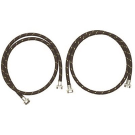 Whirlpool 5 ft. Nylon Braided Washing Machine Fill Hose (2-Pack)