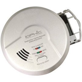 Hardwired 4-In-1 Smoke Fire Carbon Monoxide and Natural Gas Detector 9-Volt Battery Backup Microprocessor Intelligence