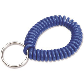 Lucky Line Products Wrist Coil With Key Ring, Blue (5-Pack)