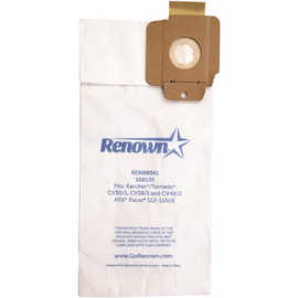 Renown Vacuum Bag for Karcher Cv30/1, Cv38/1 and Cv48/Nss Pacer 12 10 Bags/Pack Equivalent To 6904-2940, K6904294