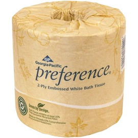 Pacific Blue Select 2-Ply White Embossed Bathroom Tissue Toilet Paper (80-Rolls Per Case)