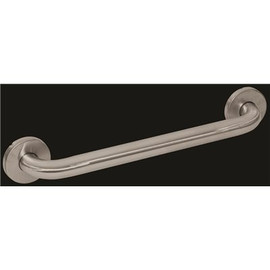 WingIts Premium Series 12 in. x 1.25 in. Grab Bar in Satin Stainless Steel (15 in. Overall Length)