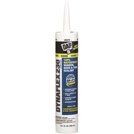 DAP Dynaflex 230 10.1 oz. White Premium Elastomeric Exterior/Interior Window, Door and Trim Sealant