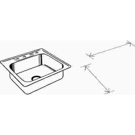 Elkay Dayton Drop-In Stainless Steel 25 in. 4-Hole Single Bowl Kitchen Sink with 6 in. Bowl