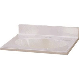 Premier 31 in. x 22 in. Custom Vanity Top Sink in White Swirl