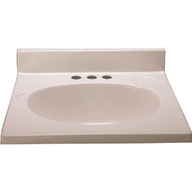 Premier 31 in. x 22 in. Custom Vanity Top Sink in Solid White