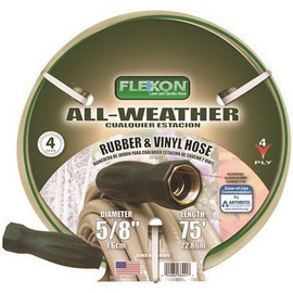 Flexon 5/8 in. Dia x 75 ft. All-Wea The r Medium Duty Garden Hose