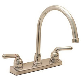 ProPlus 2-Handle Standard Kitchen Faucet in Brushed Nickel Polished