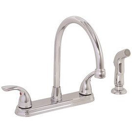 Premier Westlake 2-Handle Standard Kitchen Faucet with Side-Sprayer in Chrome