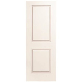 Masonite 36 in. x 80 in. Smooth 2-Panel Square Primed White Hollow Core Composite Interior Door Slab