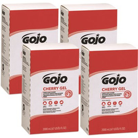 GOJO 2000 mL Refill for PRO TDX Dispenser, Cherry Gel Pumice Hand Cleaner, Cherry Scent (4-Pack Per Case)