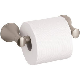 KOHLER Coralais Wall-Mount Double Post Toilet Paper Holder in Vibrant Brushed Nickel