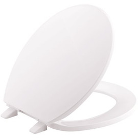 KOHLER Brevia Round Closed Front Toilet Seat with Quick-Release Hinges in White