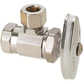 BrassCraft 3/8 in. FIP Inlet x 3/8 in. O.D. Compression Outlet Multi-Turn Angle Valve in Chrome