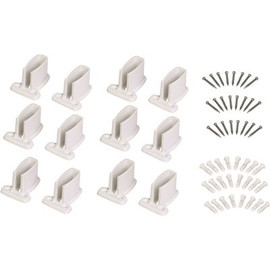 ClosetMaid 9 in. White Resin Heavy Duty Shelf Bracket for Wire Shelving (12-Pack)