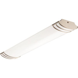 Lithonia Lighting Futra 2-Light Brushed Nickel Fluorescent Ceiling Light Semi-Flush mount