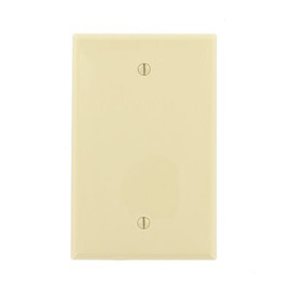 Leviton 1-Gang Midway Blank Nylon Wall Plate, Ivory