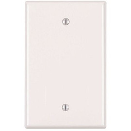 1-Gang Midway Blank Plate, White