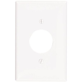 Leviton 1-Gang Midway Single 1.406 in. Hole Wall Plate, White