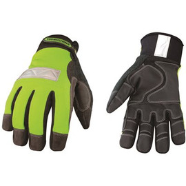 YOUNGSTOWN GLOVE COMPANY Large Safety Lime Waterproof Winter Gloves YOUNGSTOWN GLOVE COMPANY Large Safety Lime Waterproof Winter Gloves
