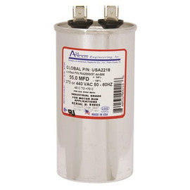 AMRAD ENGINEERING Round USA Made Motor Run Capacitor 55 MFD, 370/440 VAC