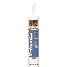 Liquid Nails Super Caulk 10.1 oz. White Interior and Exterior Window and Door Caulk