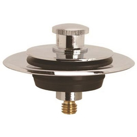 IPS Corporation 2.875 in. Push Pull Chrome Plated Bathtub Stopper Fits Any Tub Strainer Body