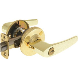 Kwikset Delta Polished Brass Exterior Entry Door Lever