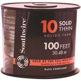 Southwire 100 ft. 10-Gauge Black THHN SIMPULL Solid Wire