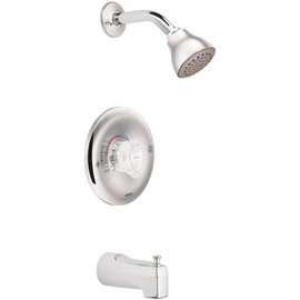 MOEN Chateau Posi-Temp Single-Handle 1-Spray Tub and Shower Faucet with Valve in Chrome