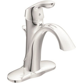 MOEN Eva Single Hole Single-Handle High-Arc Bathroom Faucet in Chrome