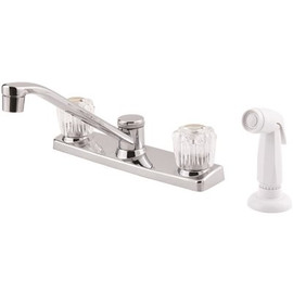 Pfister Pfirst Series 2-Handle Kitchen Faucet with Acrylic Handles in Polished Chrome