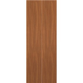 Masonite 30 in. x 80 in. Imperial Oak Textured Flush Medium Brown Hollow Core Wood Interior Closet Bi-Fold Door